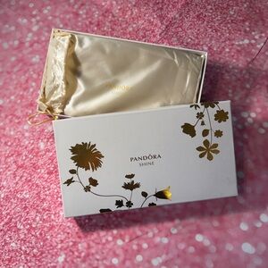 Pandora Gold Clutch with Box and Dust Bag